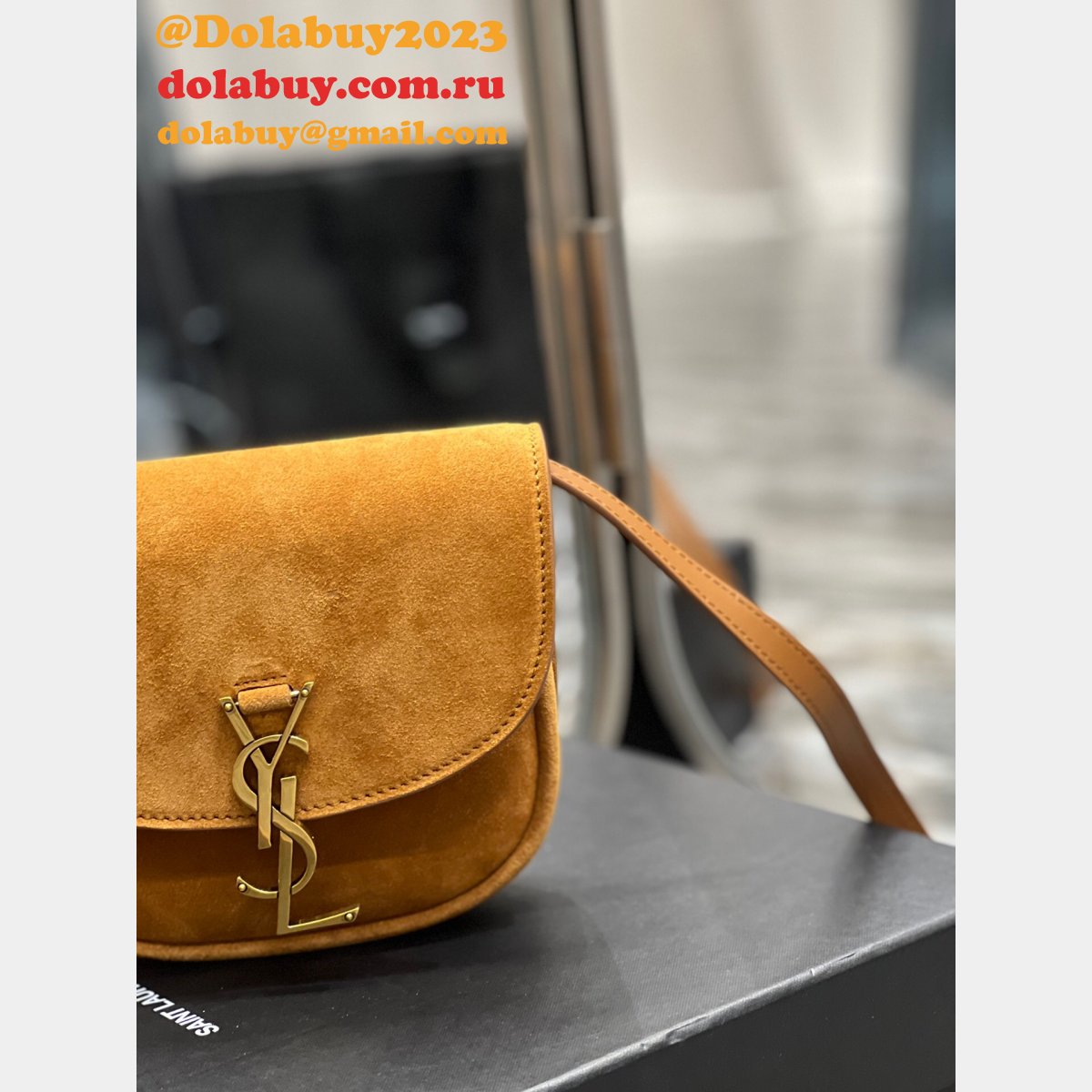 Fake Saint Laurent Smooth 619740 Leather Kaia Small Satchel