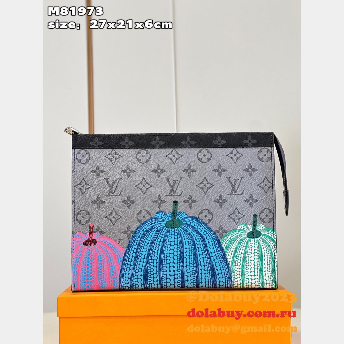 Designer LV x YK Pochette Voyage Monogram Eclipse M81973 Bag