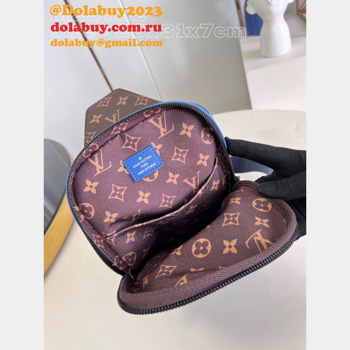 Avenue Slingbag Blue M23782 Designer Louis Vuitton High Quality Bag