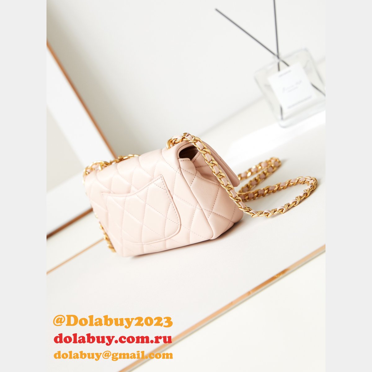 UK Copy 1:1 Mirror Matelasse Chain Handle Flap AS4595 Bag