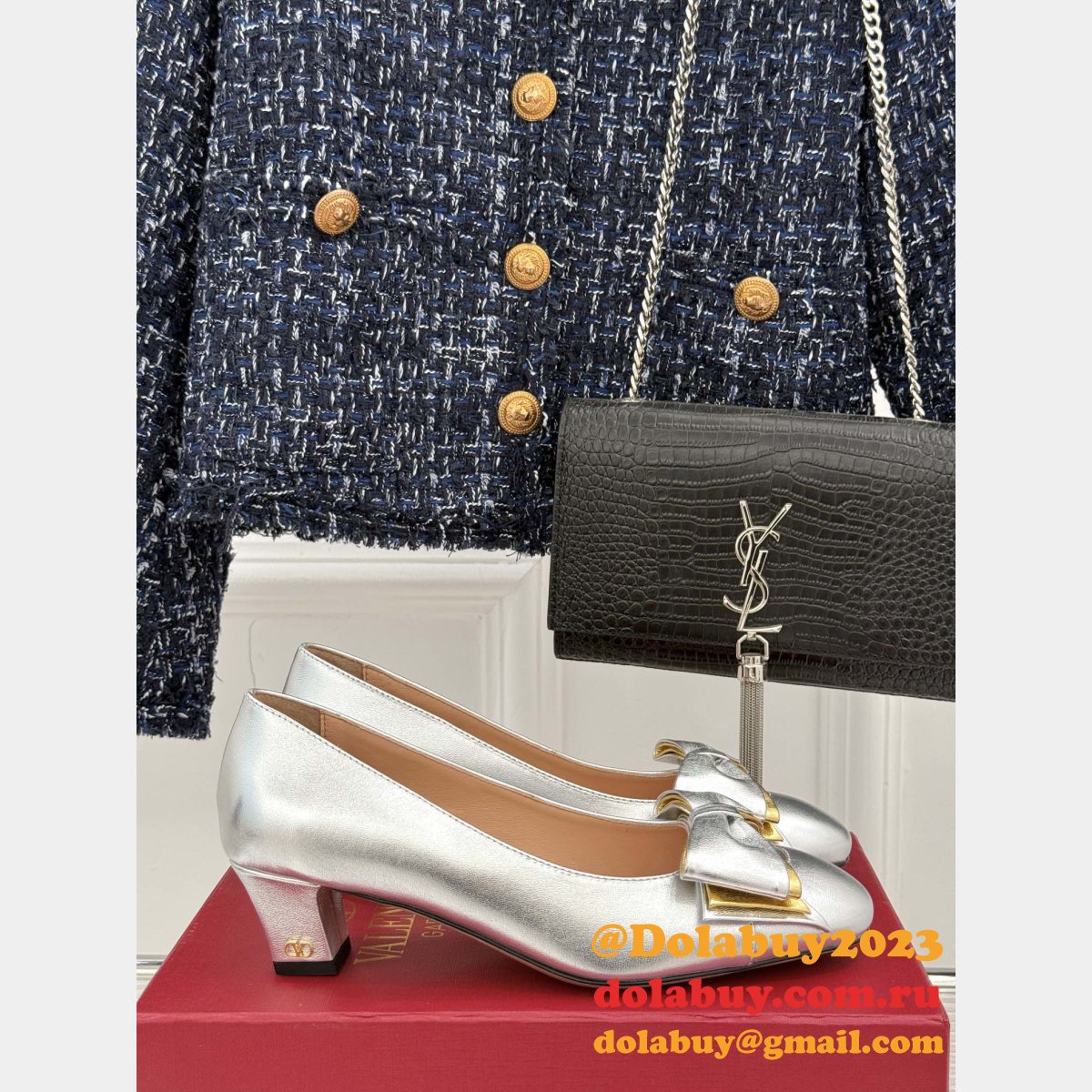 7 Star Valentino BOWOW PUMP IN KIDSKIN