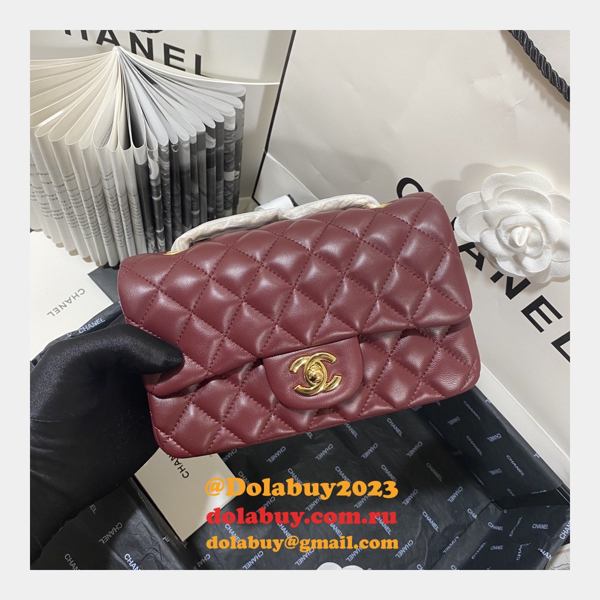 Fashion CC Lambskin Flap Designer 20CM Bag 1116