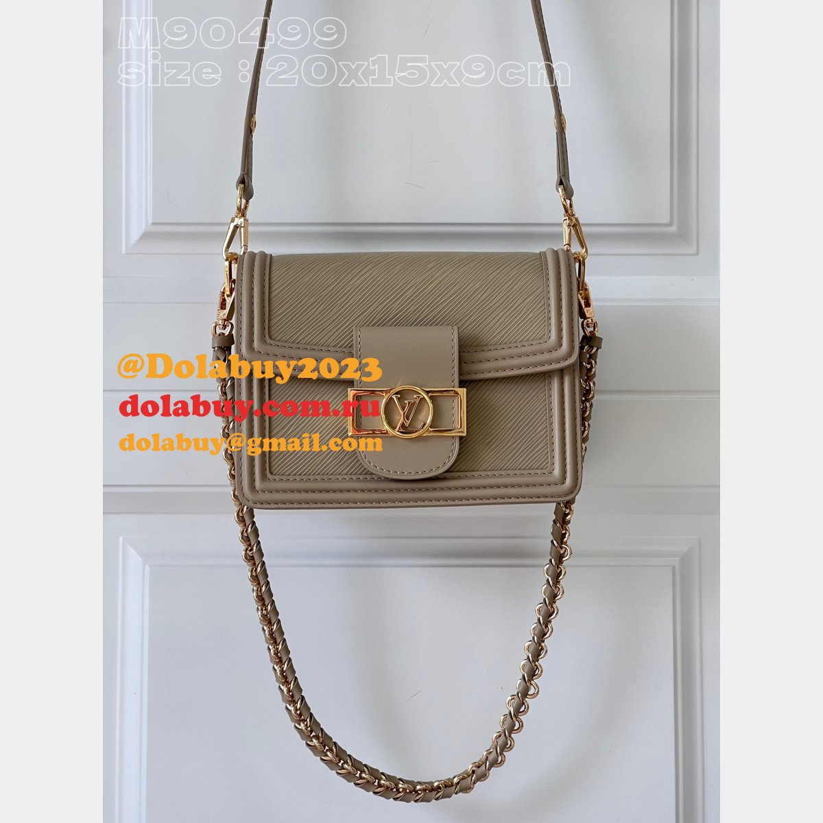 Best Lv Dauphine Khaki Louis Vuitton M90499 Replica Bag