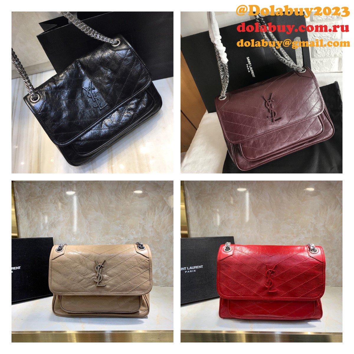 AAA+ Replica Saint Laurent Niki Shoulder 498894 Bag