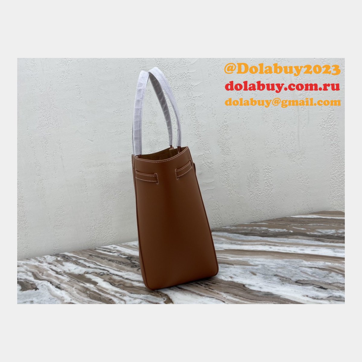 Small Celine Brown Cabas Phantom in soft grained calfskin