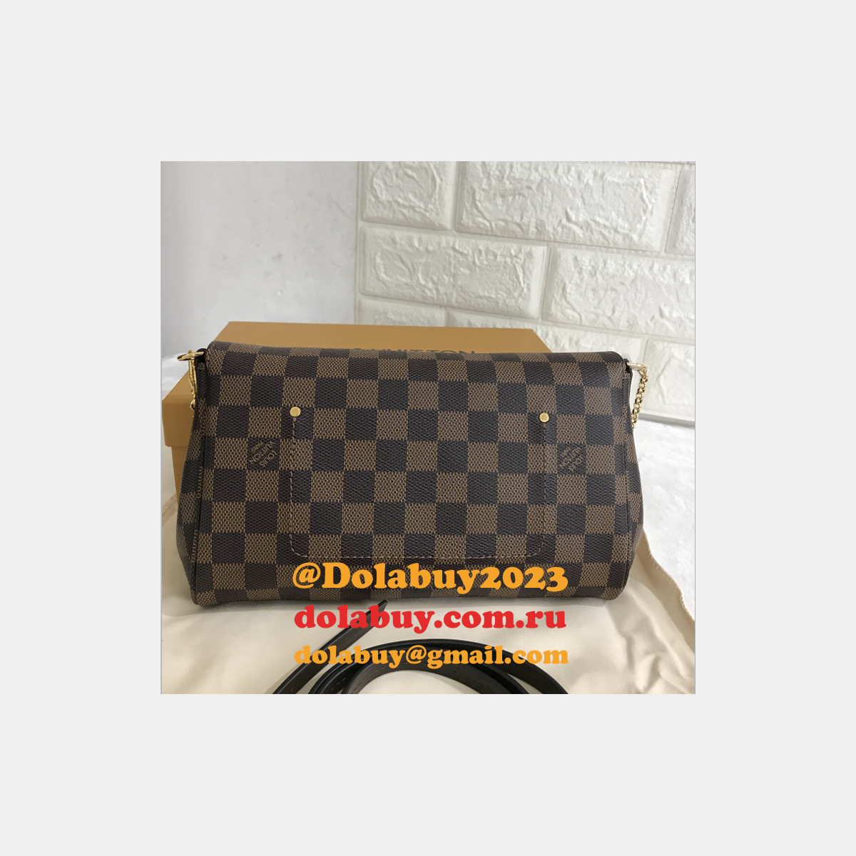 Louis Vuitton Replica Favorite MM Damier Ebene Bag