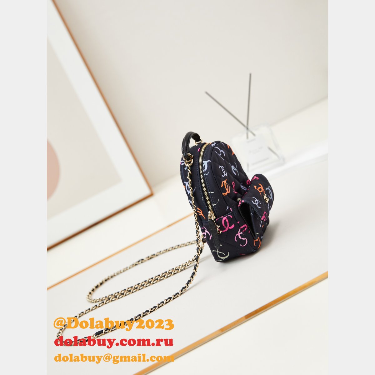 Fashion 24Cmini caviar leather women backpack AP3753