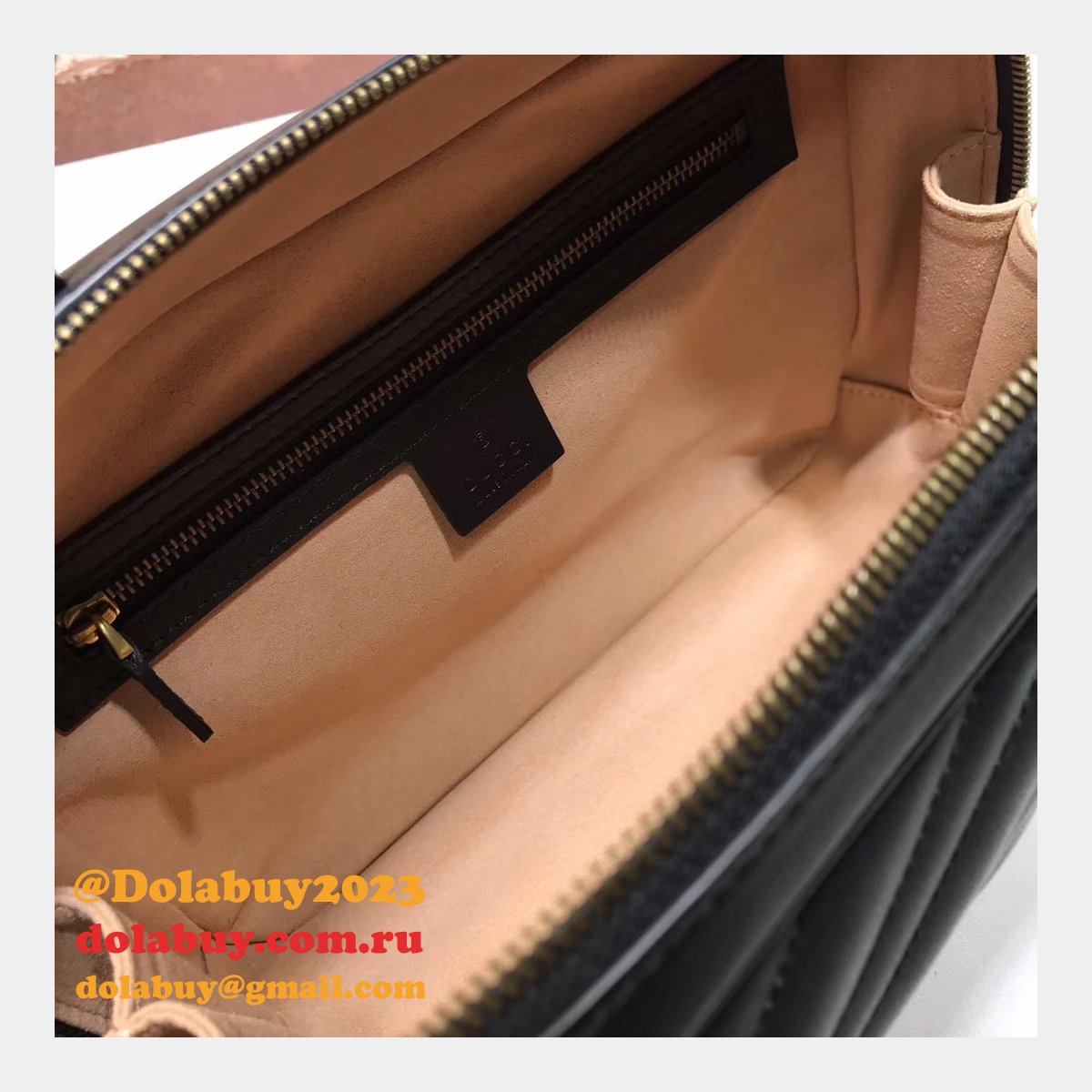 top quality G*u*i replica 498100 leather gg marmont small shoulder bag