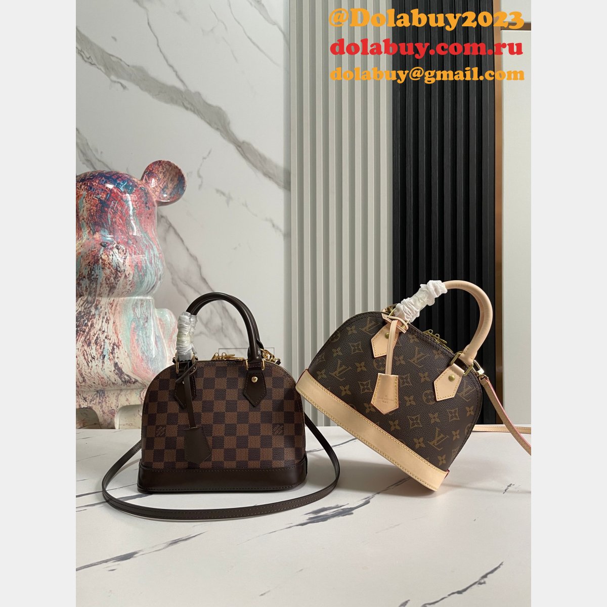 Louis Vuittons Fake Alma BB Designer Mini Top Handle N41221 Bag