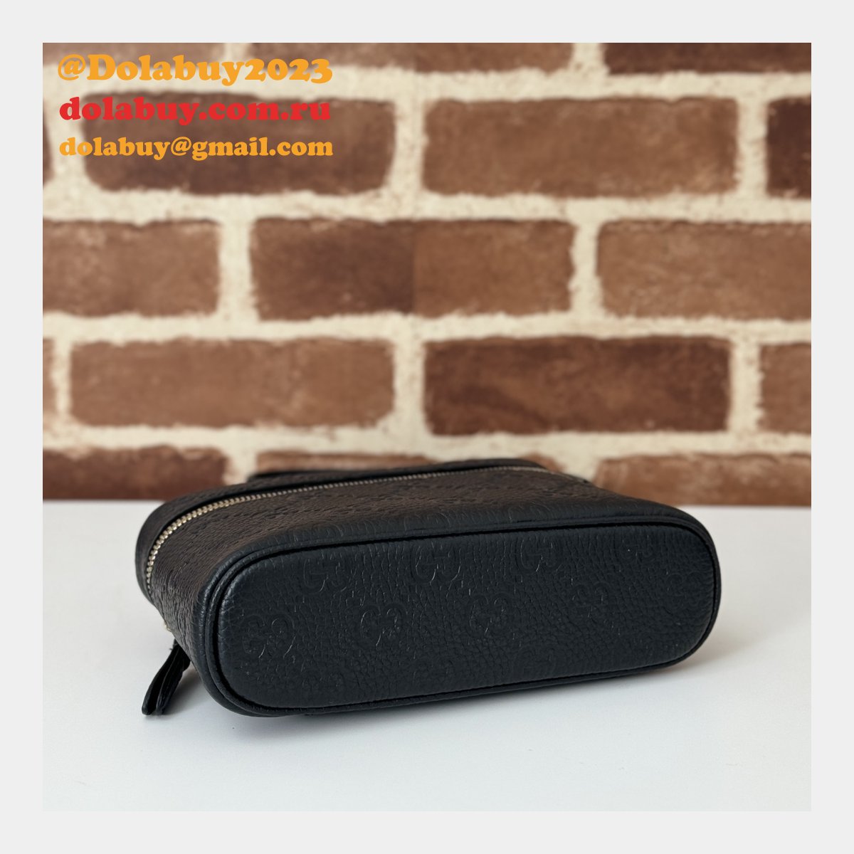replica G*u*i gg emblem super mini 1:1 mirror 815949 black bag