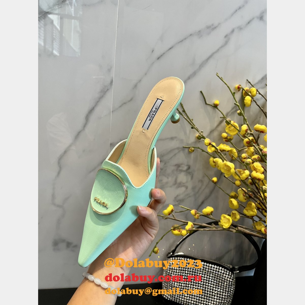 2021 Replica Prada High heel slippers Sneakers Shoes