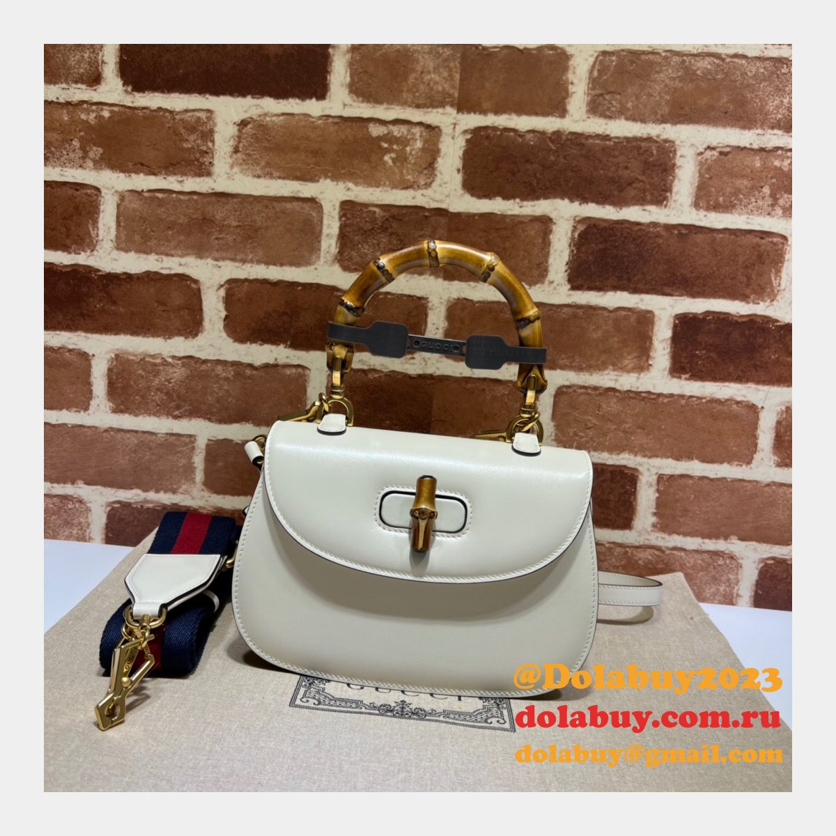 top quality G*u*i bamboo 1947 small top handle bag #675797