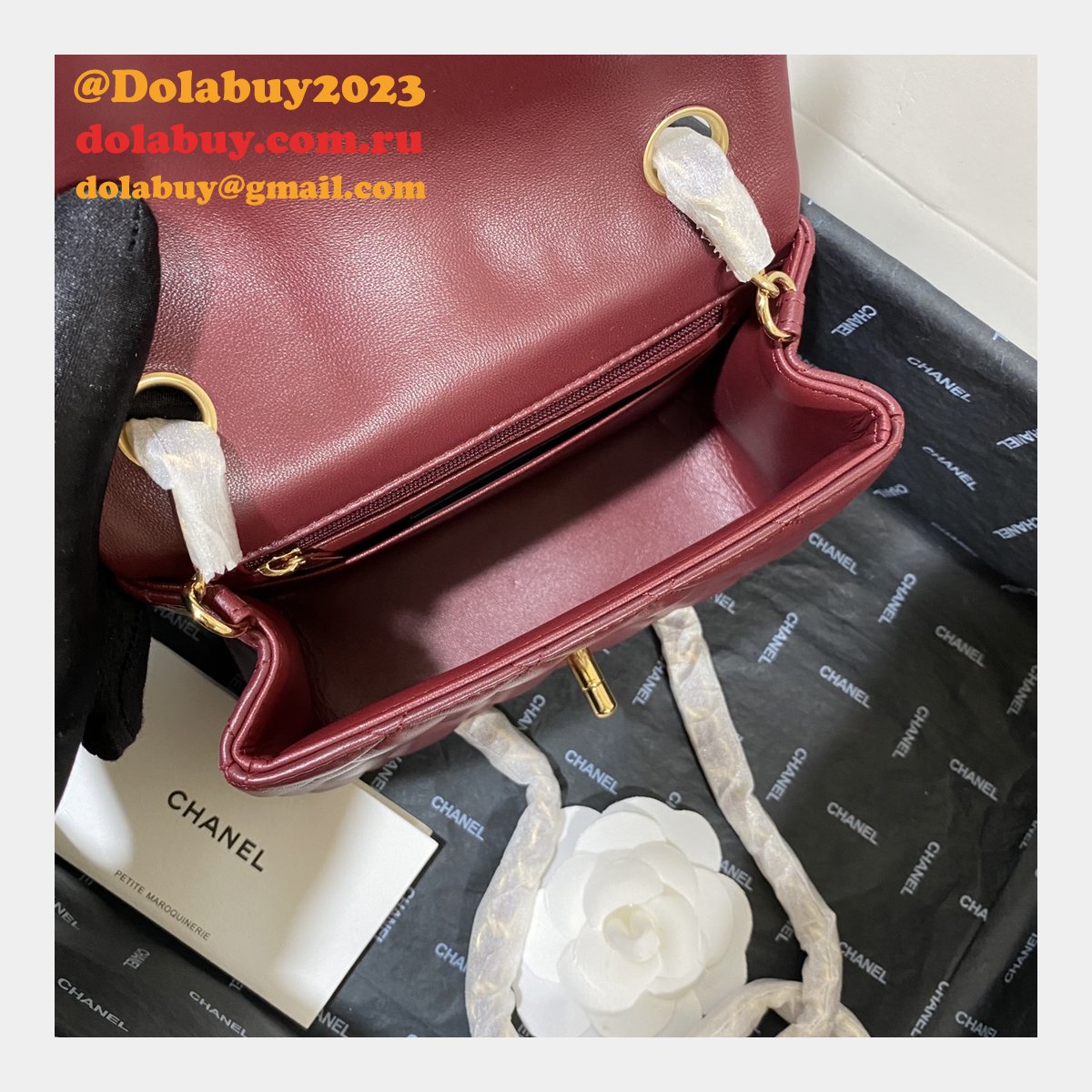 Knockoff CC Lambskin Flap Bag 17cm AS1115