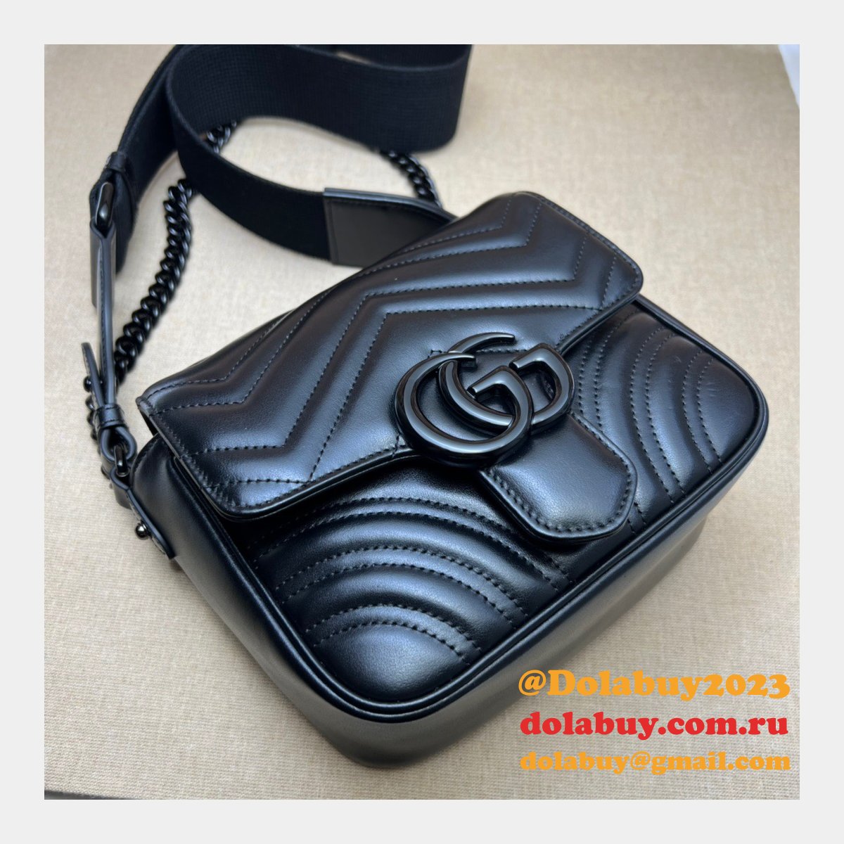 perfect G*u*i gg marmont matelasse 739681 shoulder fake bag