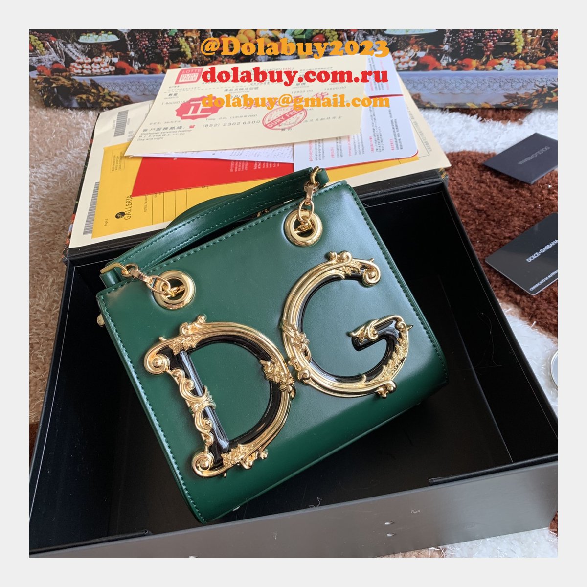 Designer Replica Dolce & Gabbana Drawstring Tote DG Girls 5180 Bags