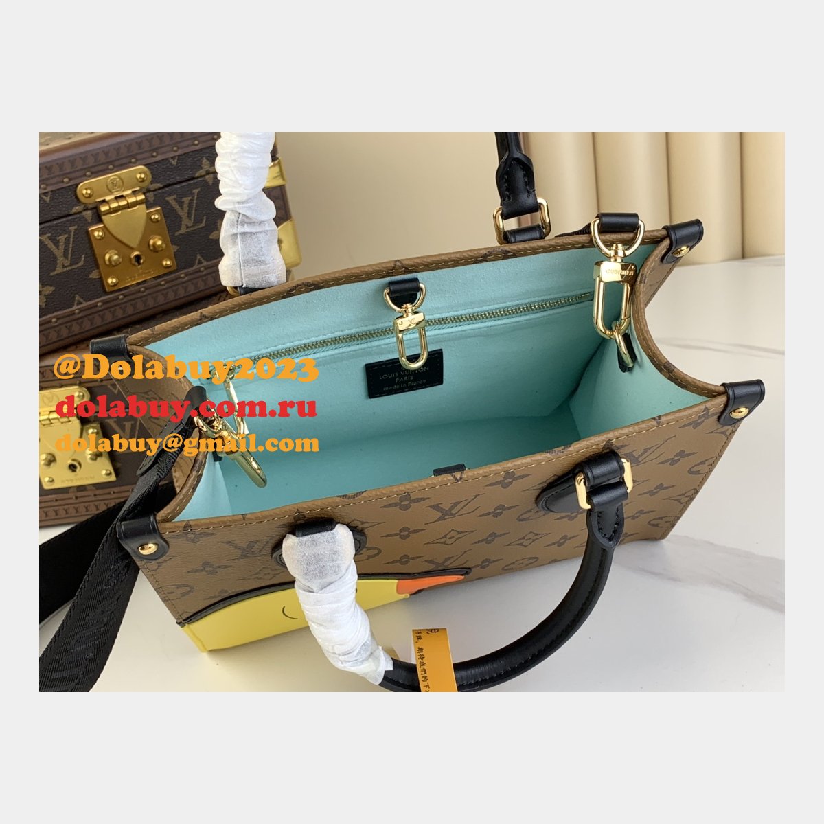 Perfect Louis Vuitton Inspired M47199 Shop OnTheGo Bag