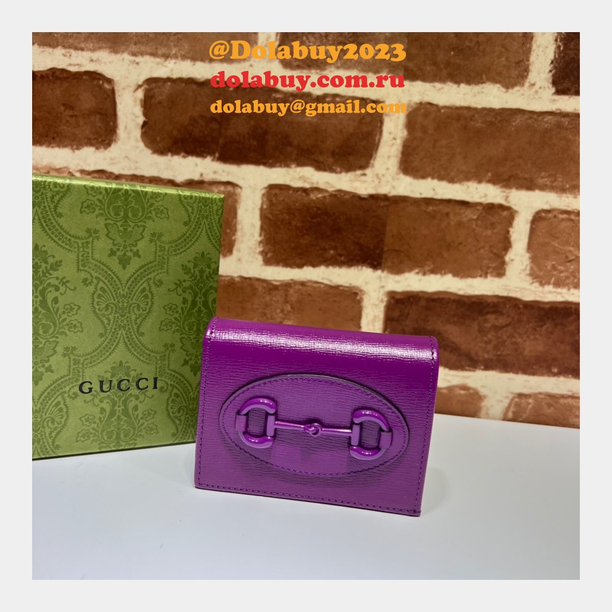 G*u*i buy horsebit 1955 card case wallet compact 621887 fashion