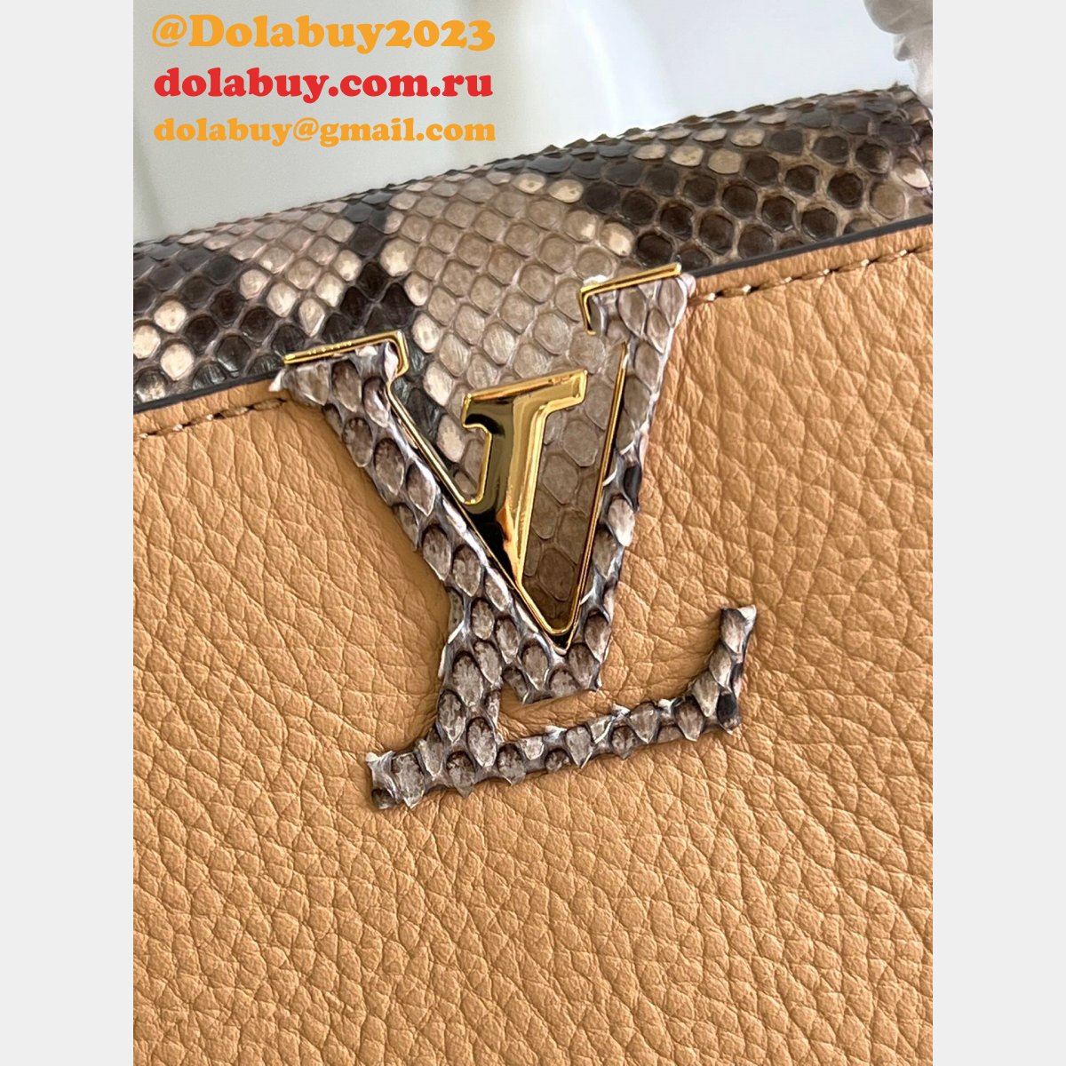 Louis Vuitton First Copy Capucines N80741 Arizona Brown Bag