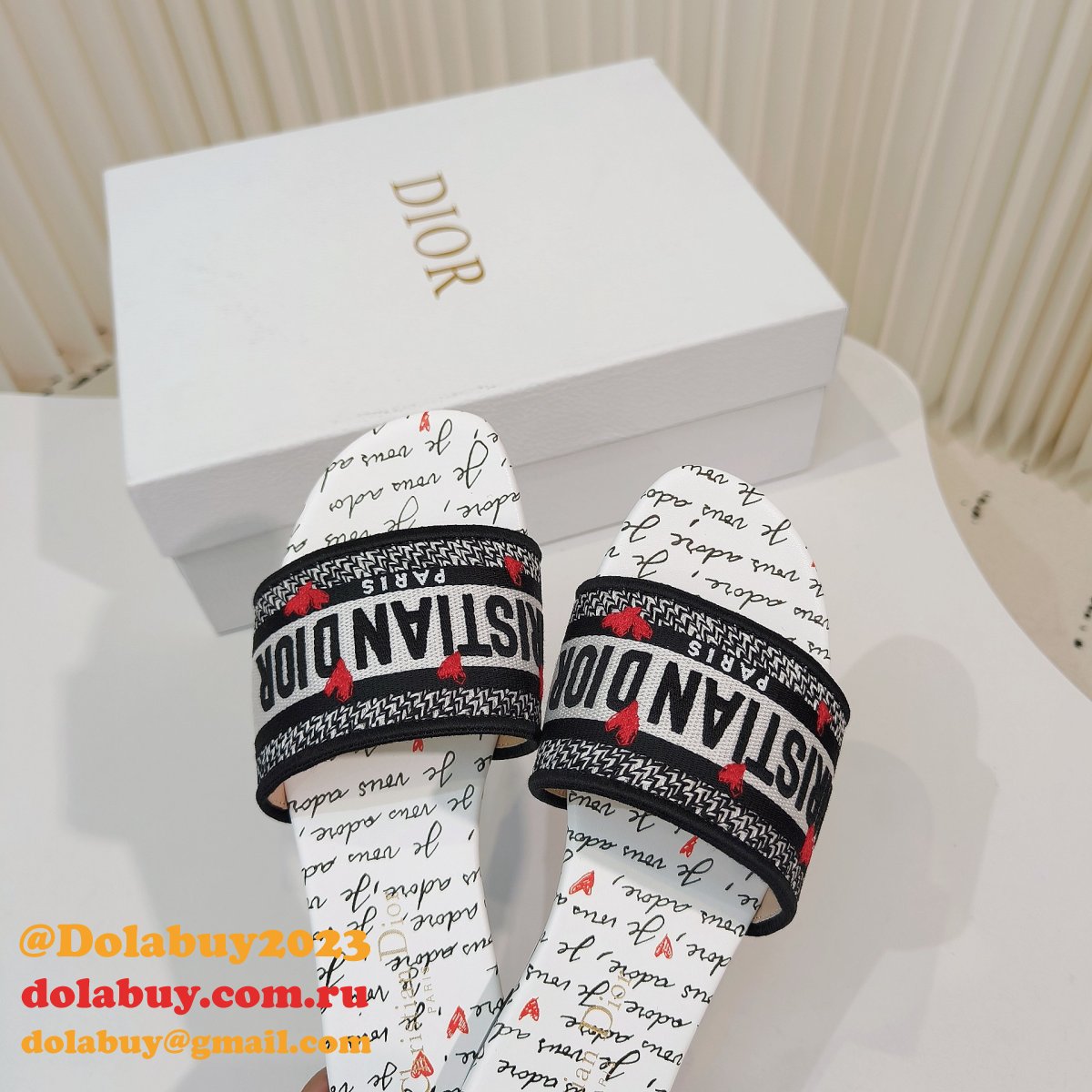 7 Star dior Dway Slide DUPLICATE slipper