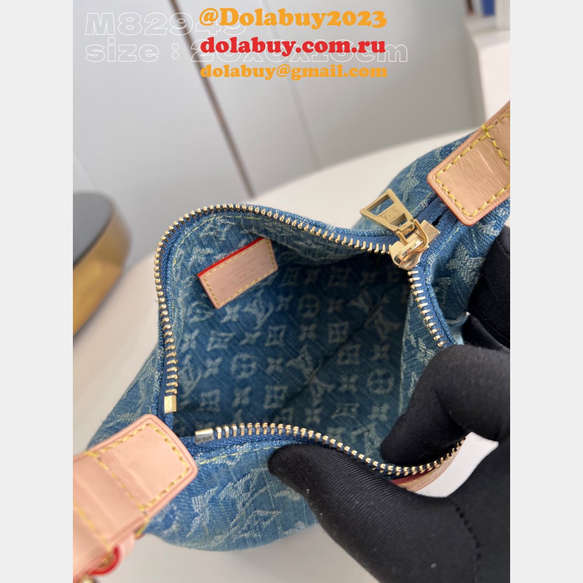 Hills Pochette Monogram Denim M82949 Inspired Louis Vuitton Knock Off Bag