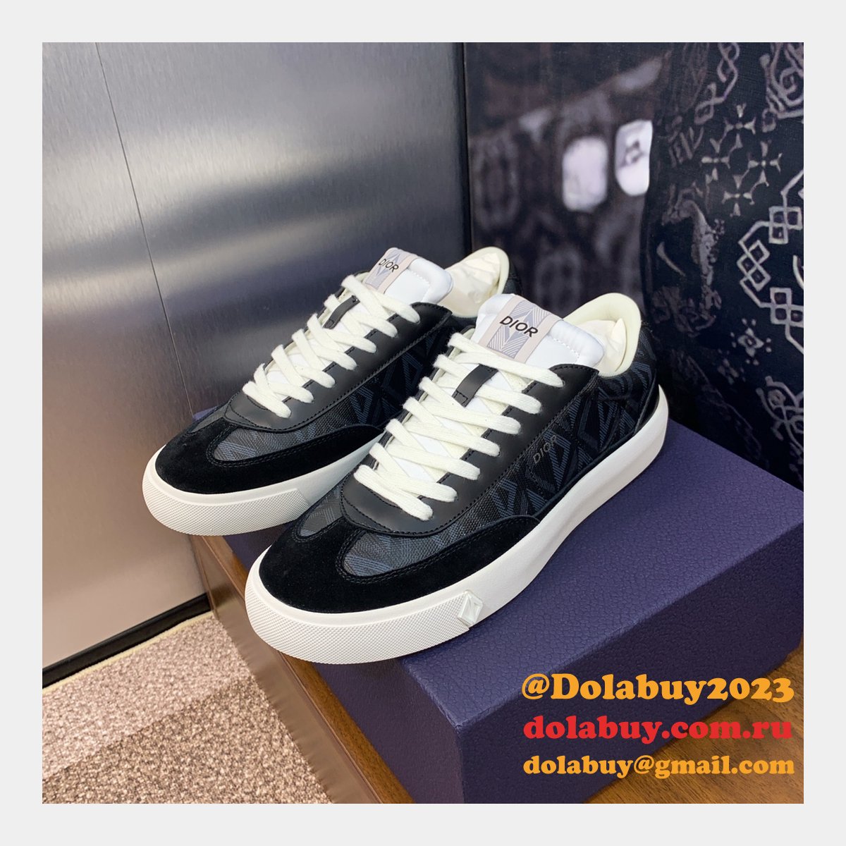 Perfect Dior Top Quality Sneakers Runway Mens Copy Shoes