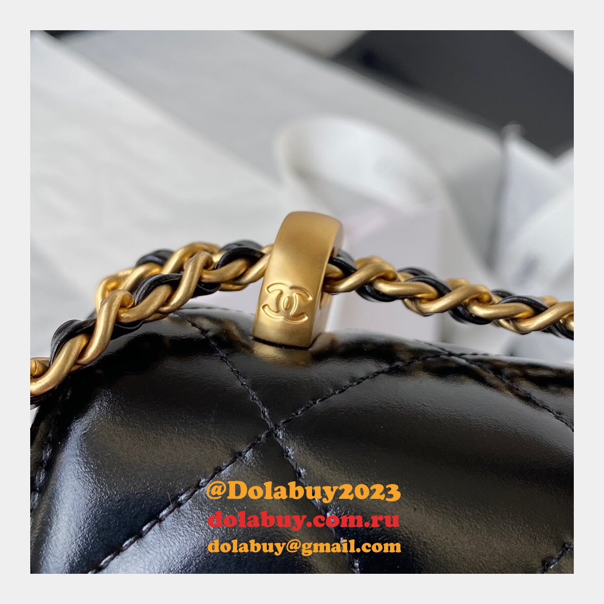 1:1 Replica AS2649 Calfskin & Gold-Tone Metal Flap Bag