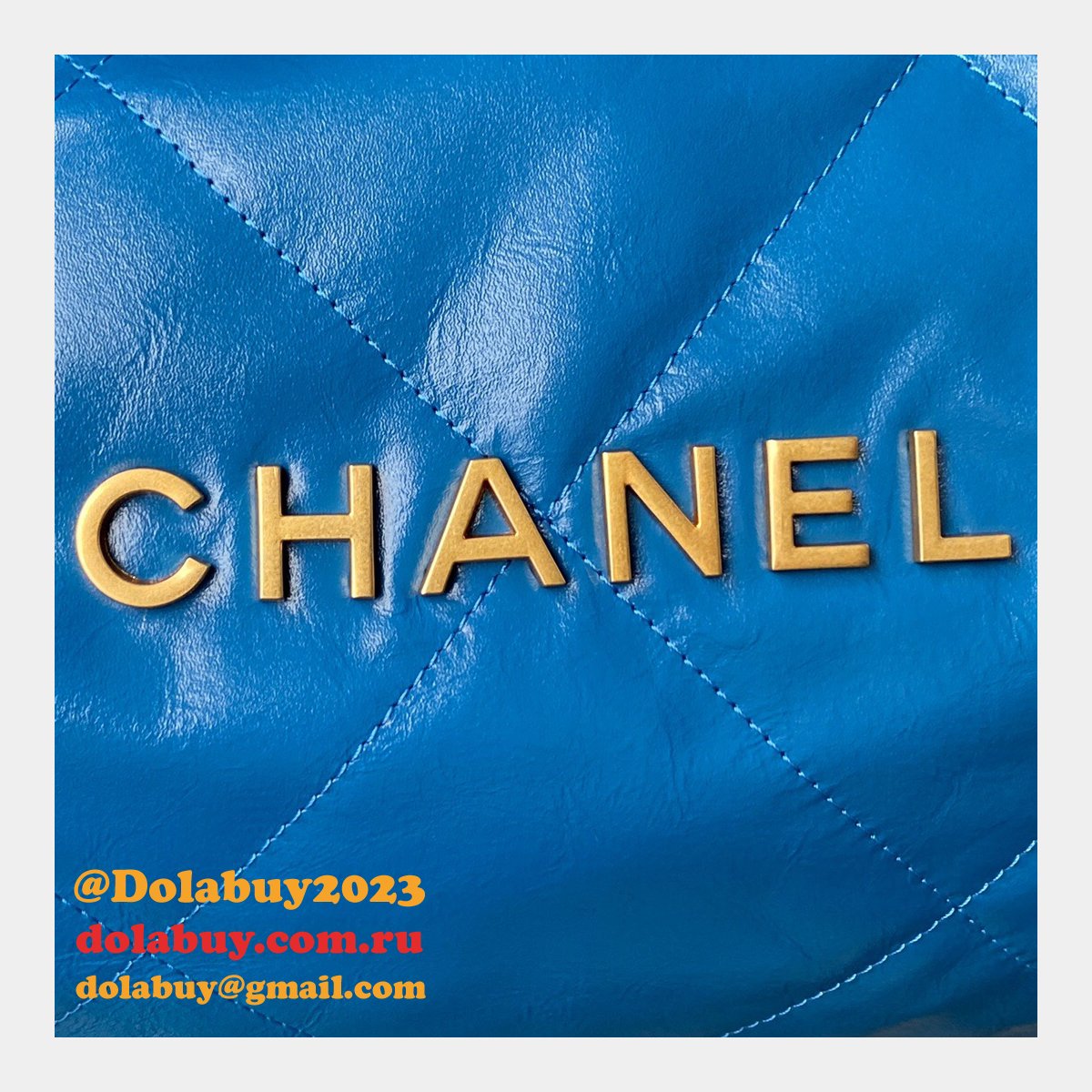 Designer 22 Replica Backpack Shiny Calfskin AS3313 Gold-Tone Metal