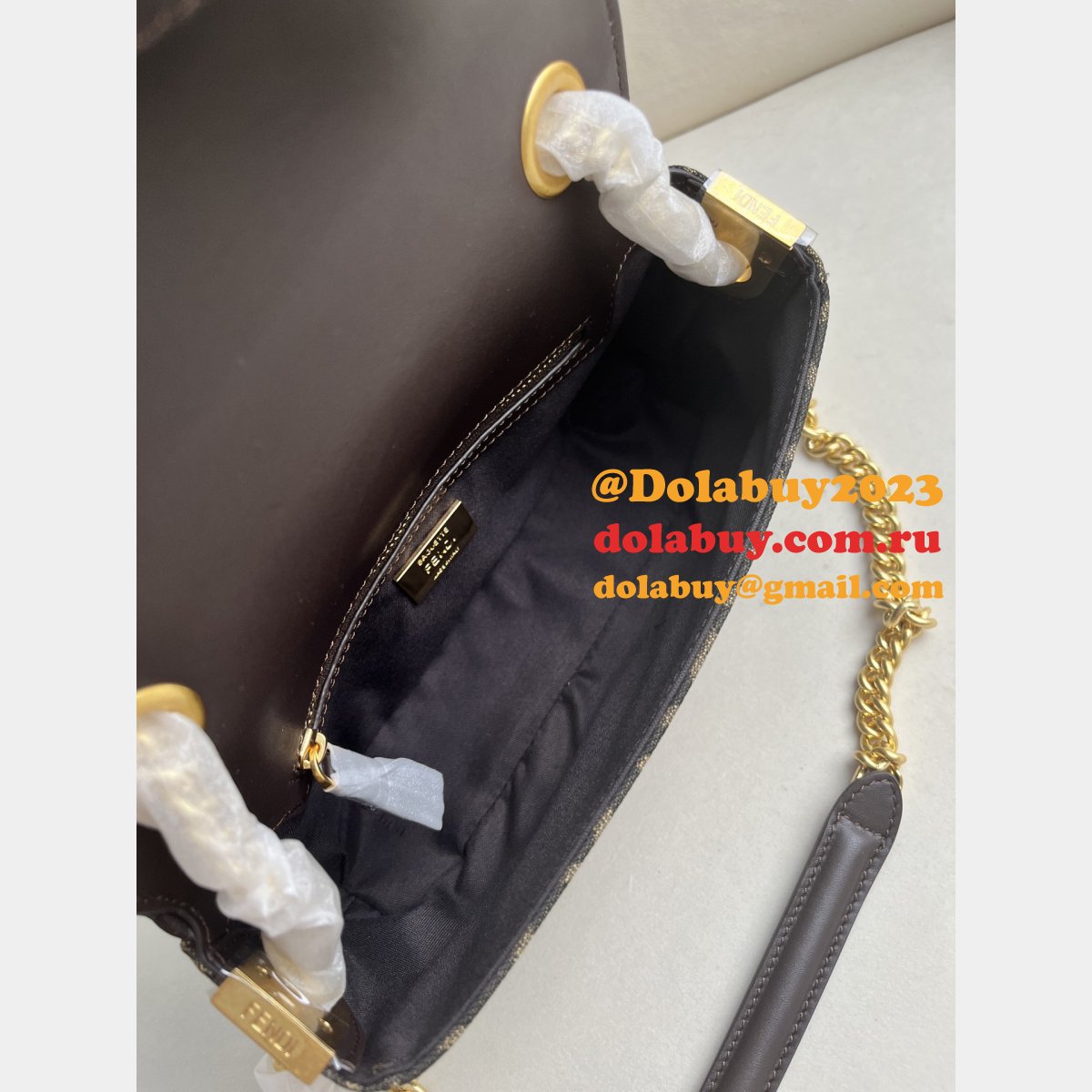 best F**di iconic baguette ff logo luxury handbag