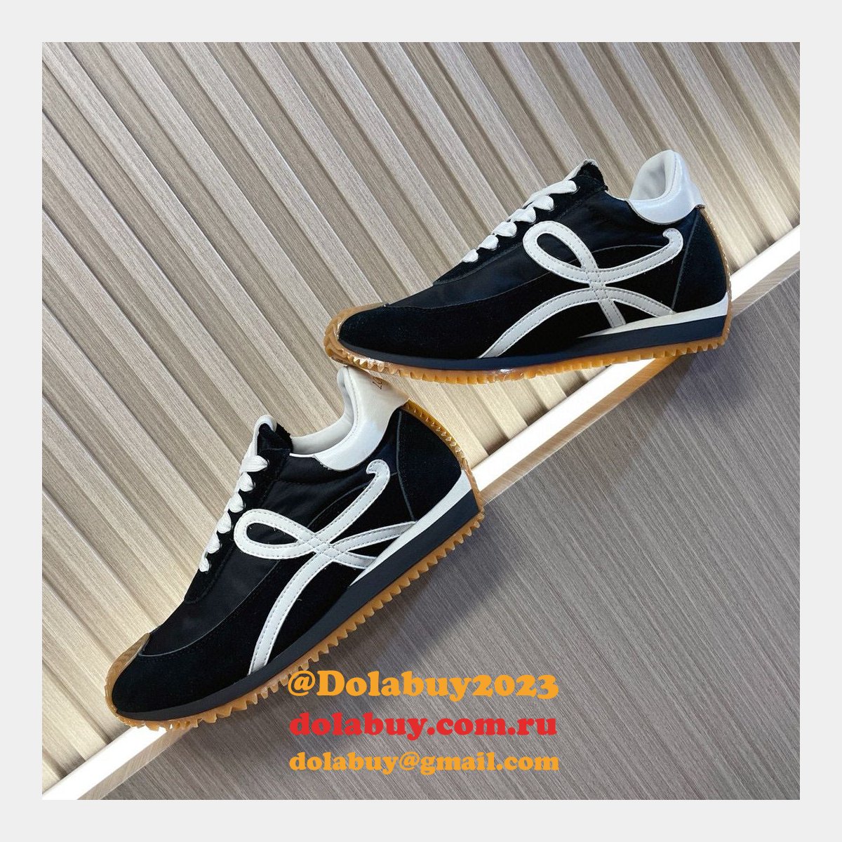 Wholesale Designer Loewe Flow Runner In Nylon And Suede