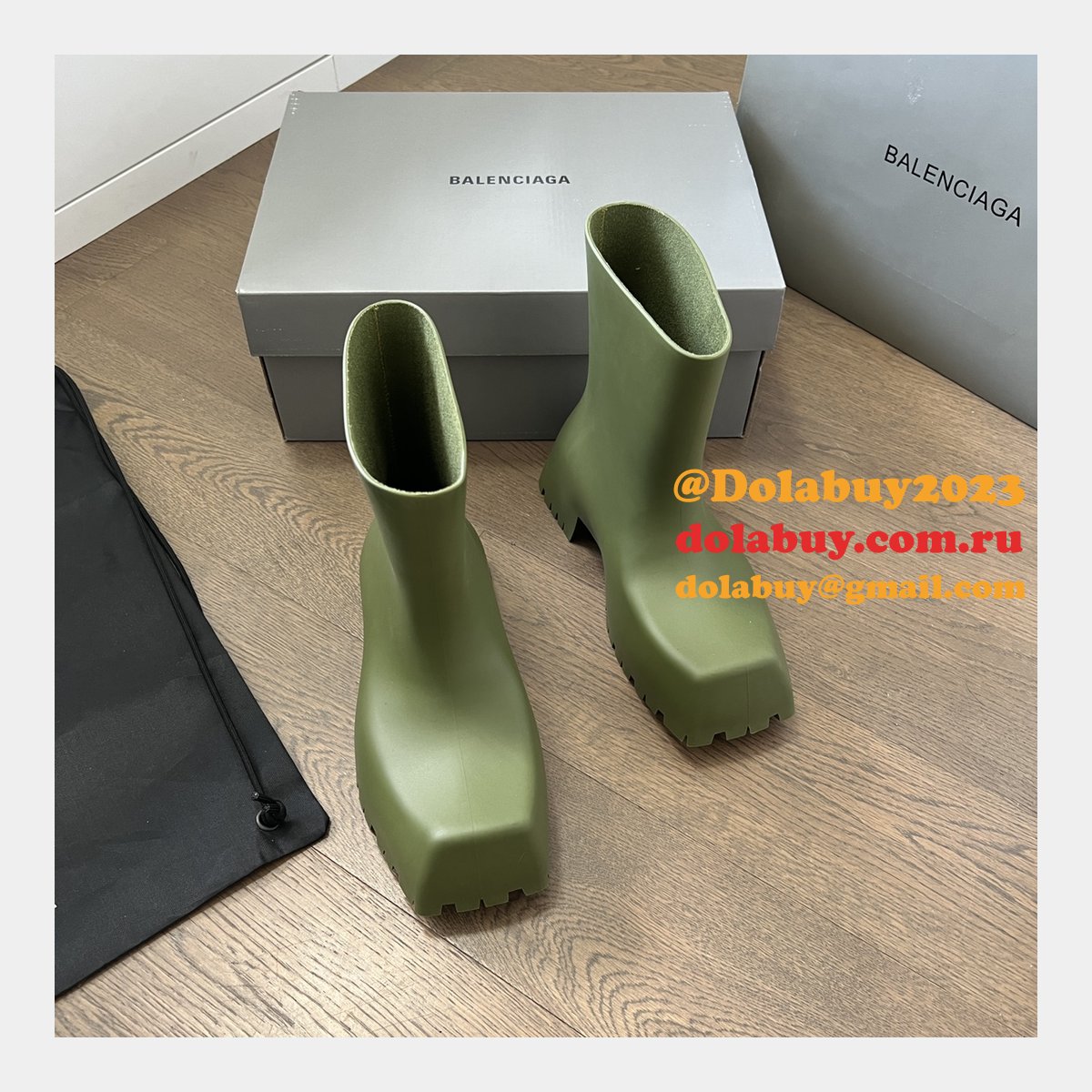Replica Balenciaga Luxury Trooper Rubber Boot 1:1 Mirror Dolabuy