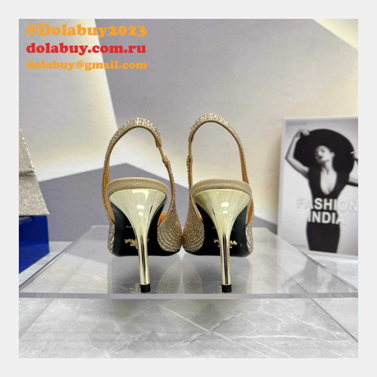 7 Star DESIGNER PRADA REPLICAS FASHION 2023 HIGH HEEL SHOES