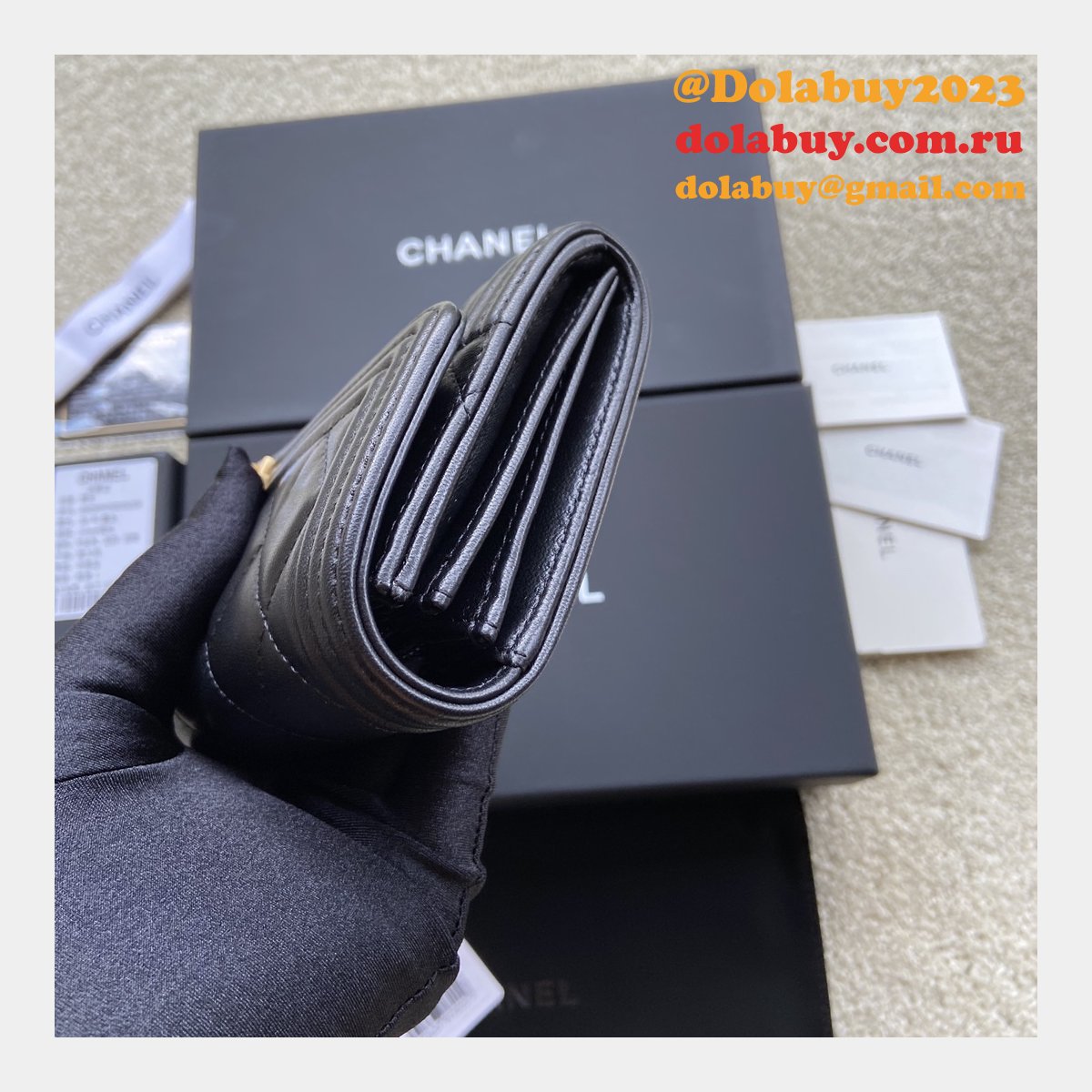 Perfect Knockoff CC LONG WALLET A80286