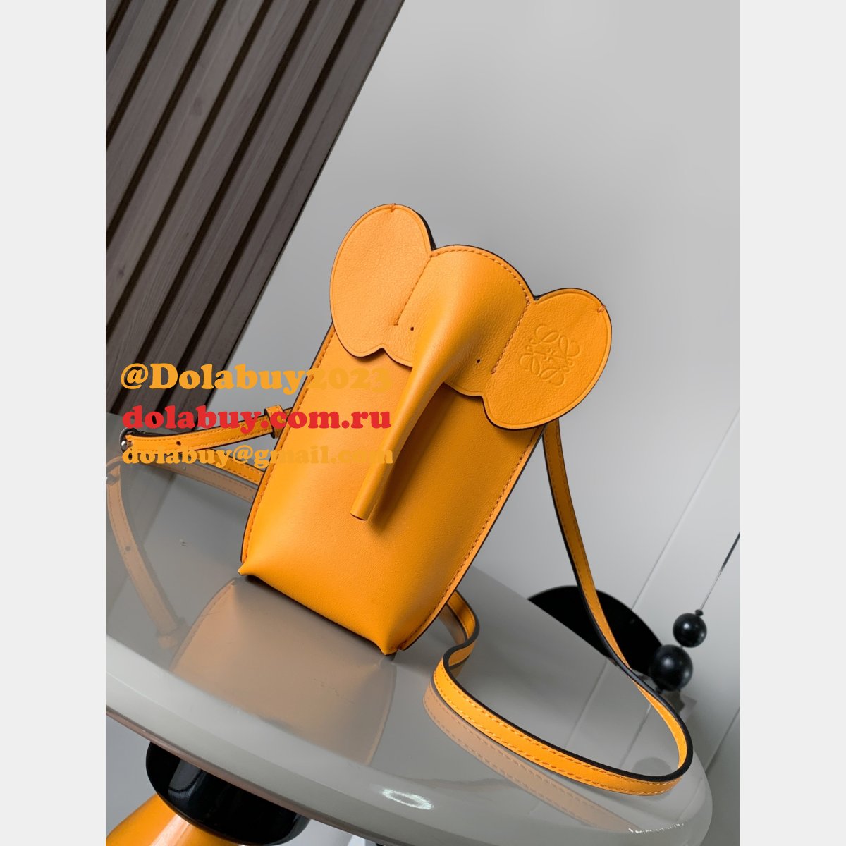 Wholesale Loewe Elephant Pocket in classic calfskin