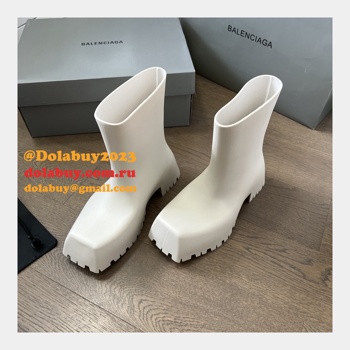Replica Balenciaga Luxury Trooper Rubber Boot 1:1 Mirror Dolabuy