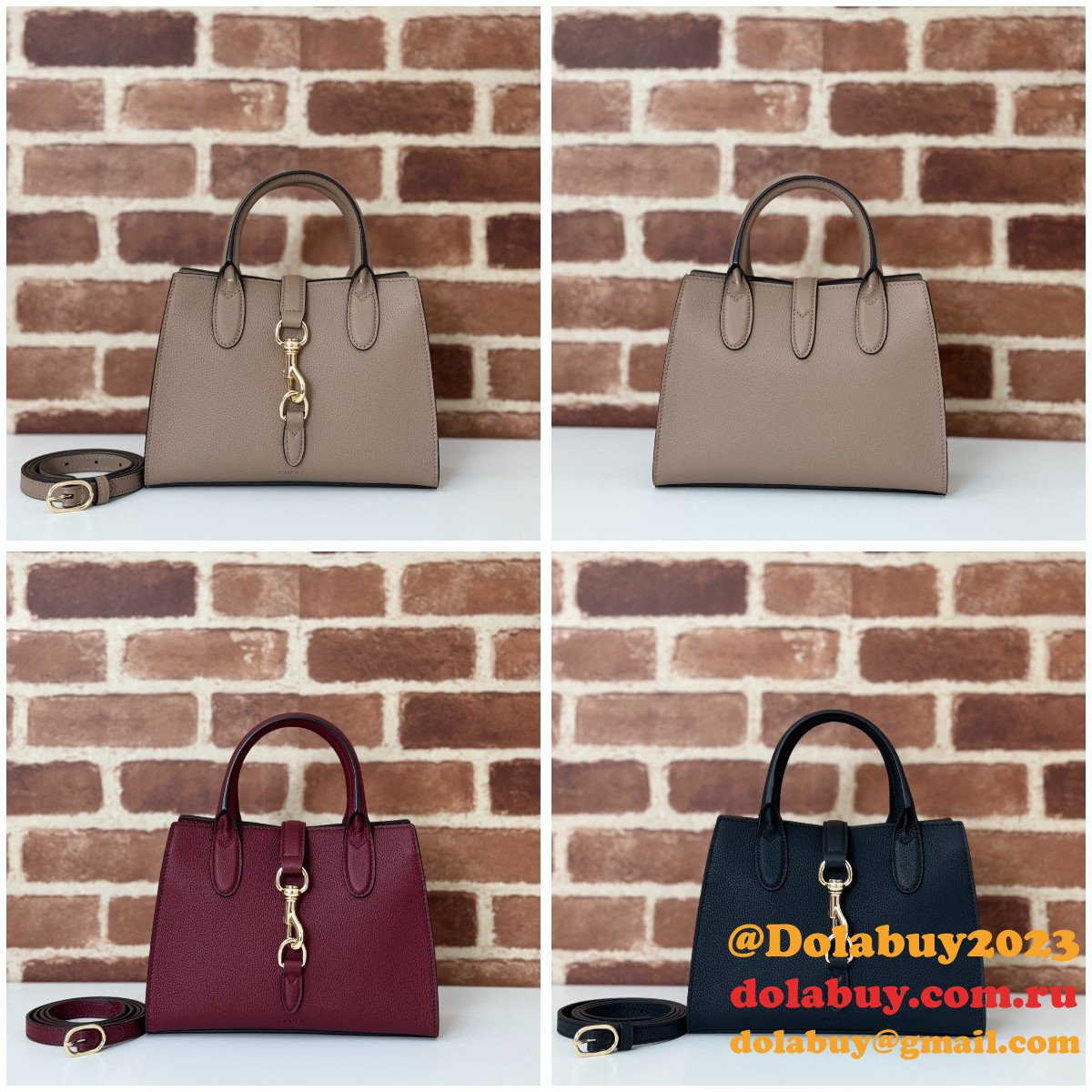 Gucci Mirror Replicas 795349 Small Tote Hook Closure Copy Bag