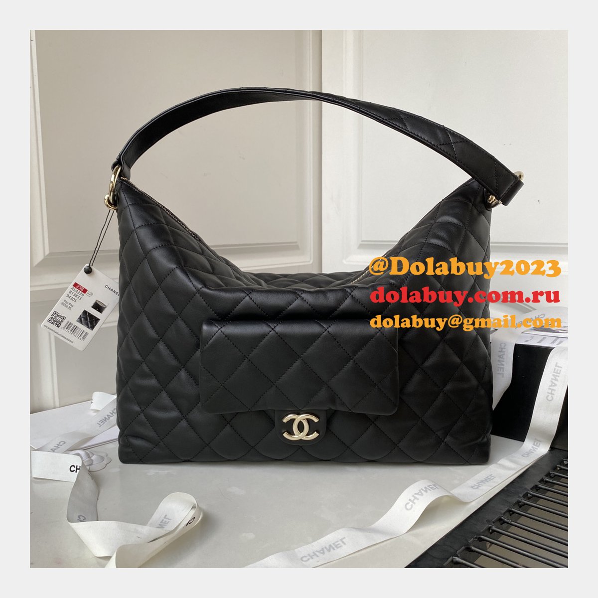 Replica Designer Maxi Black AS4339 Hobo 1:1 Mirror Bag