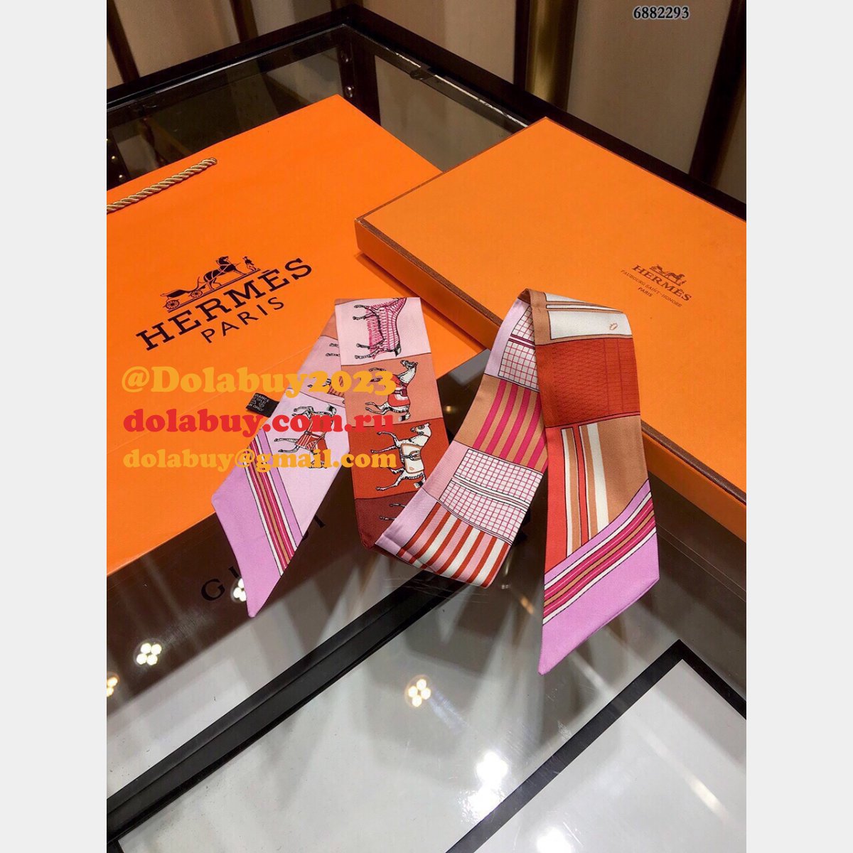 Hermes H Straps bow tie streamers