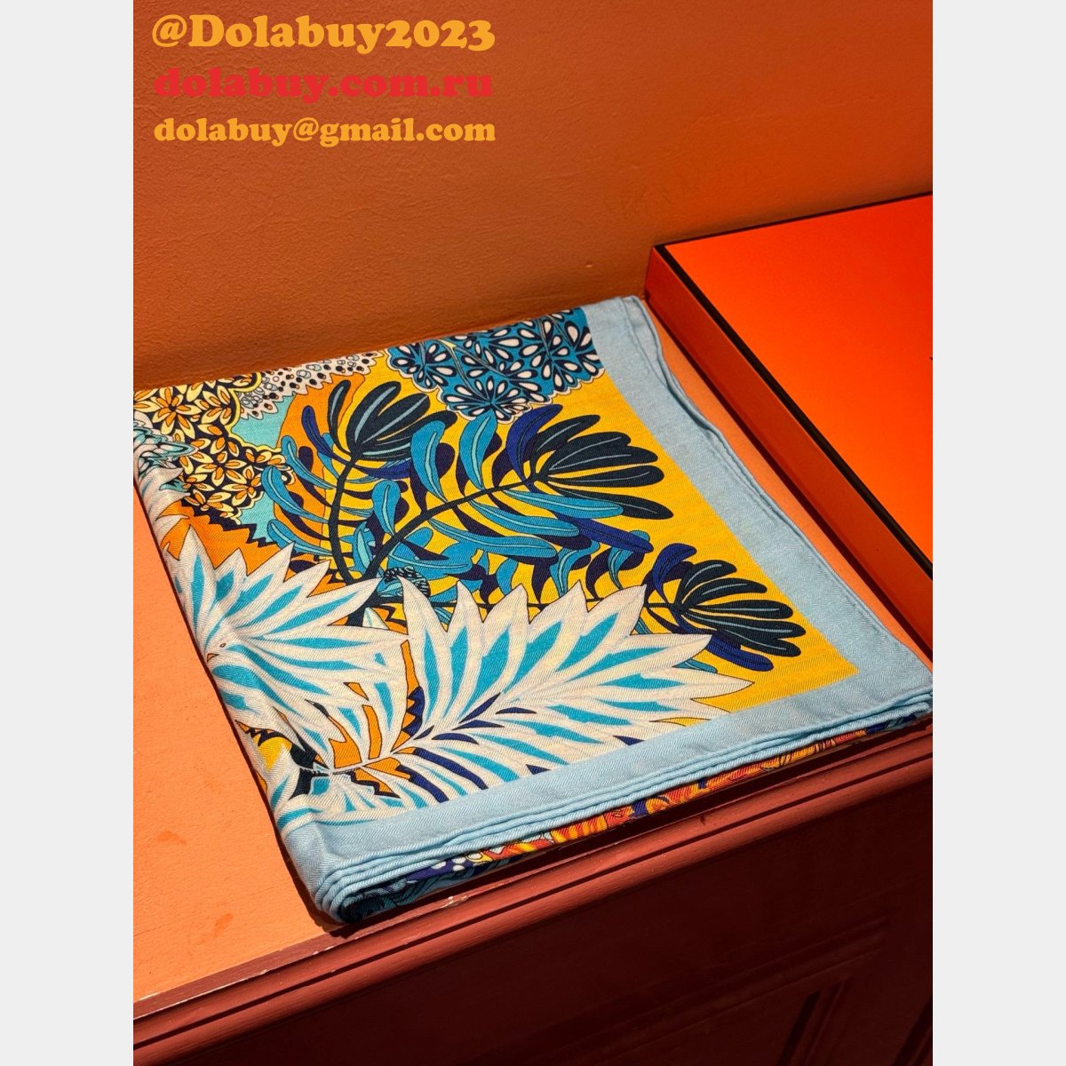 Top Quality Hermes Double-sided Printed Silk Square Scarf