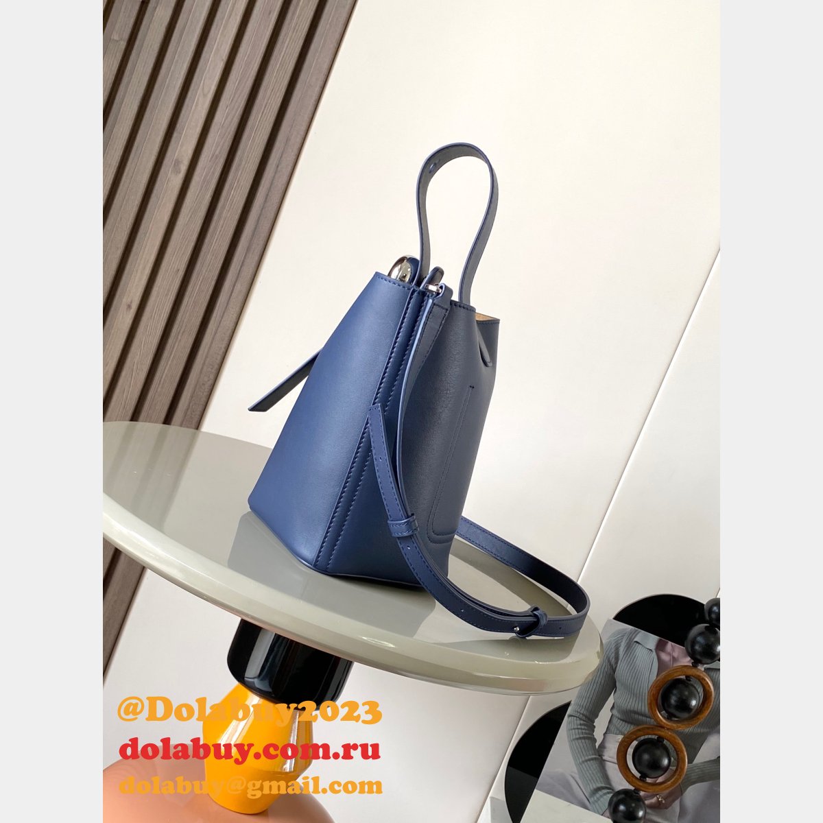 Wholesale Loewe Mini Grained Pebble Bucket Bag #9047