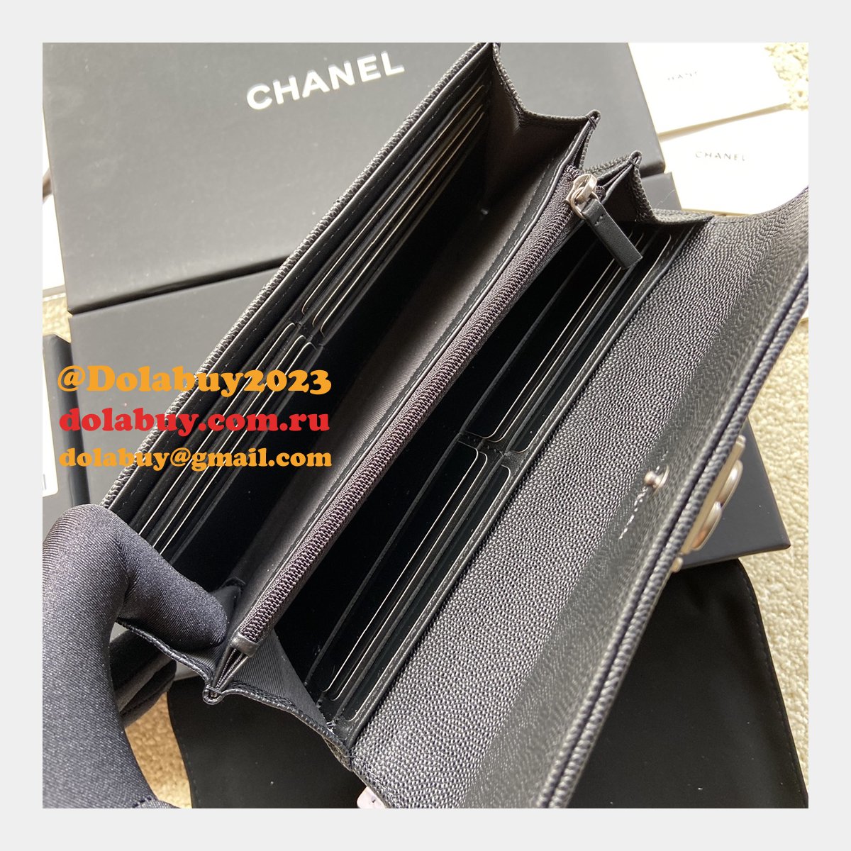 Perfect Knockoff CC LONG WALLET A80286