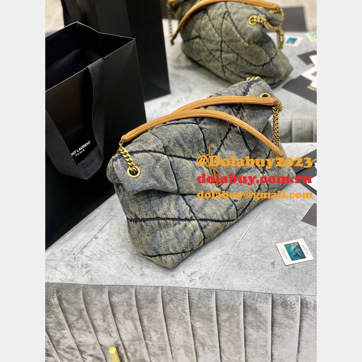 Saint Laurent Top Quality Loulou Quilted Puffer Leather 35CM Shoulder