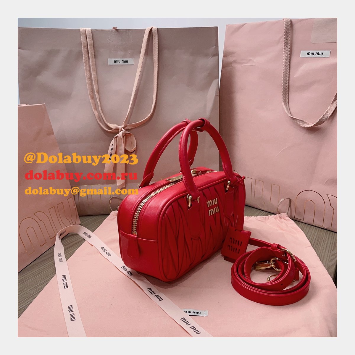 Shopping Top Grade 5BB142 Matelasse Replica Miu Miu Online Fake Bag