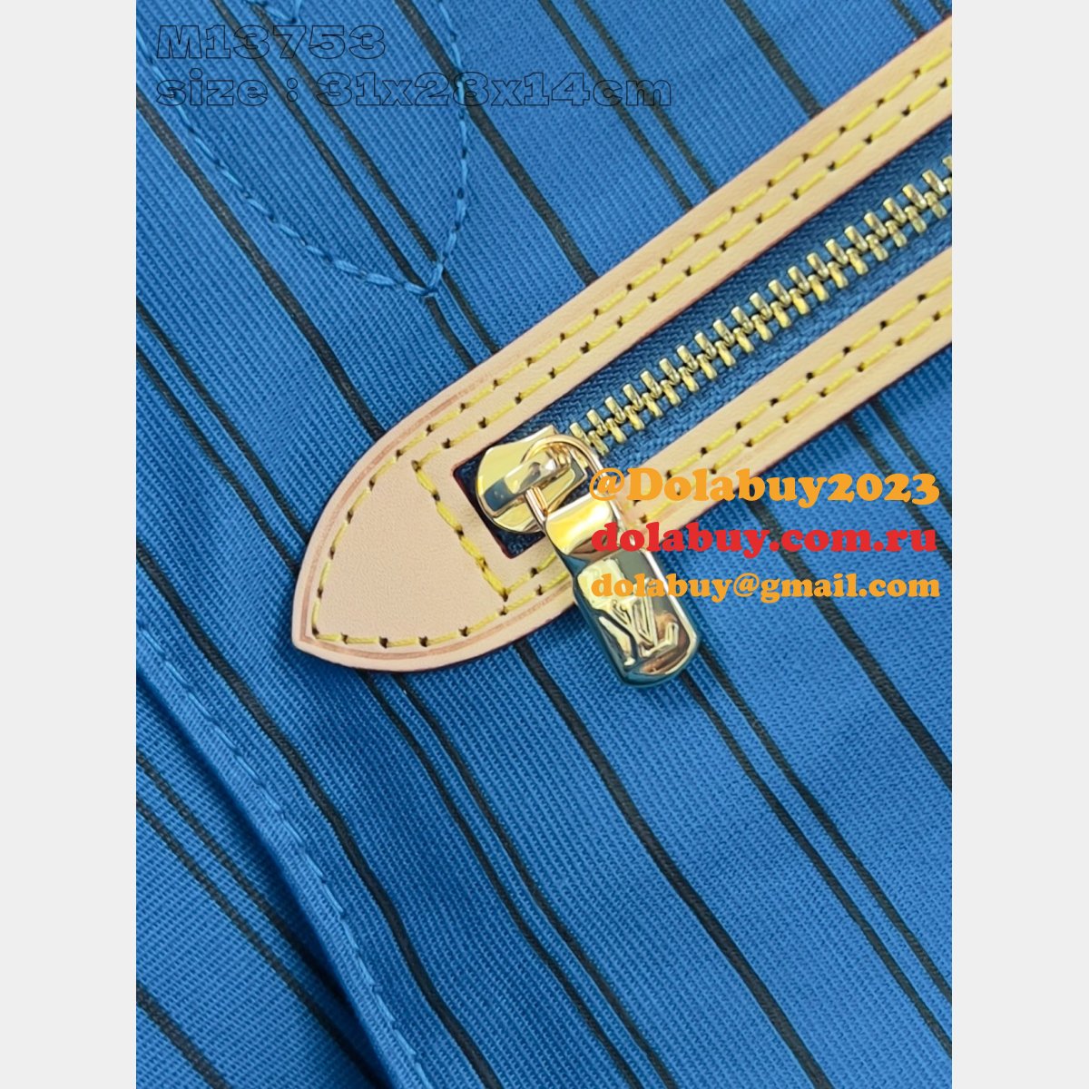 Louis Vuitton Knockoff M13753 Neverfull Bandouliére Blue Bag