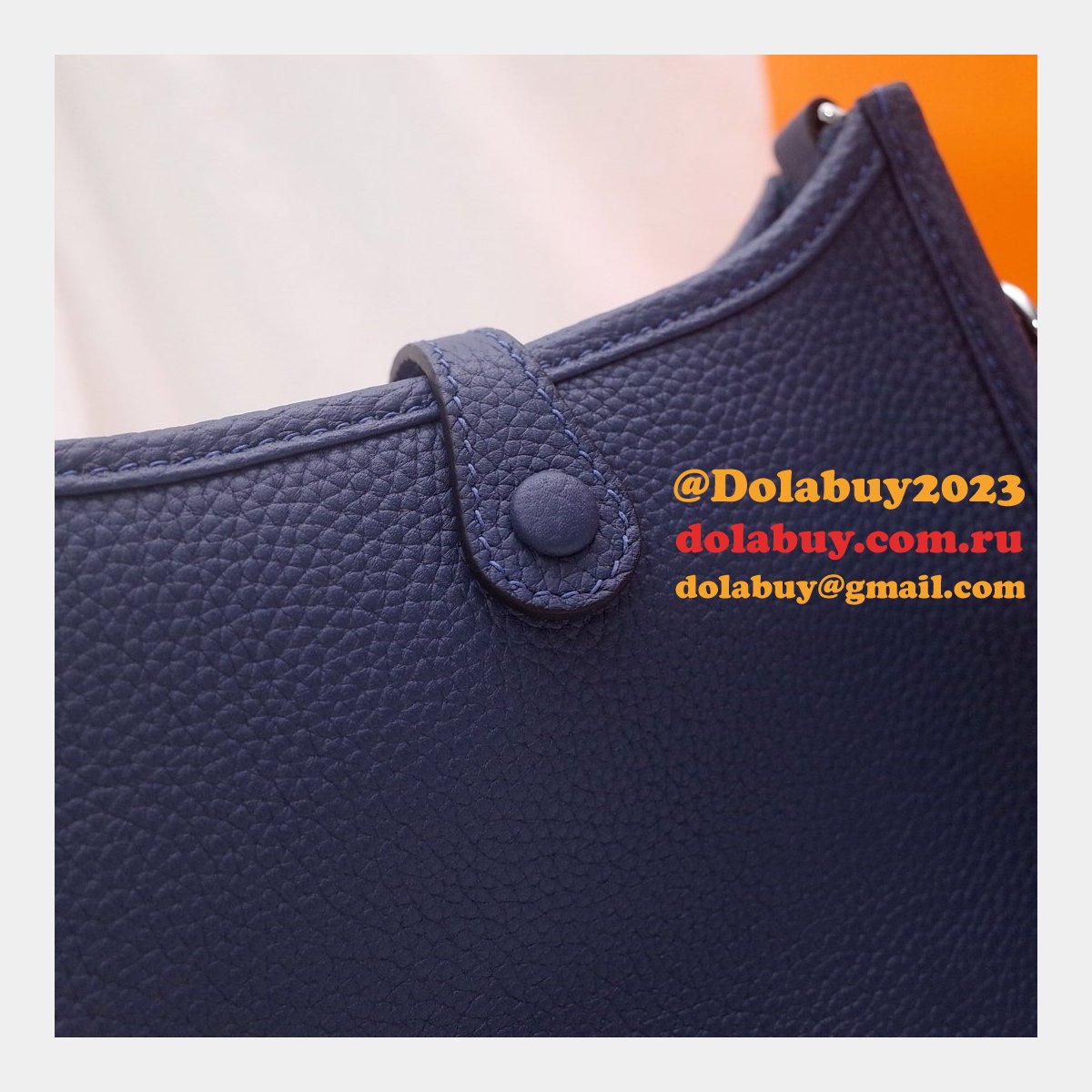 Replica Hermes Evelyne Navy blue TPM Mini Bags