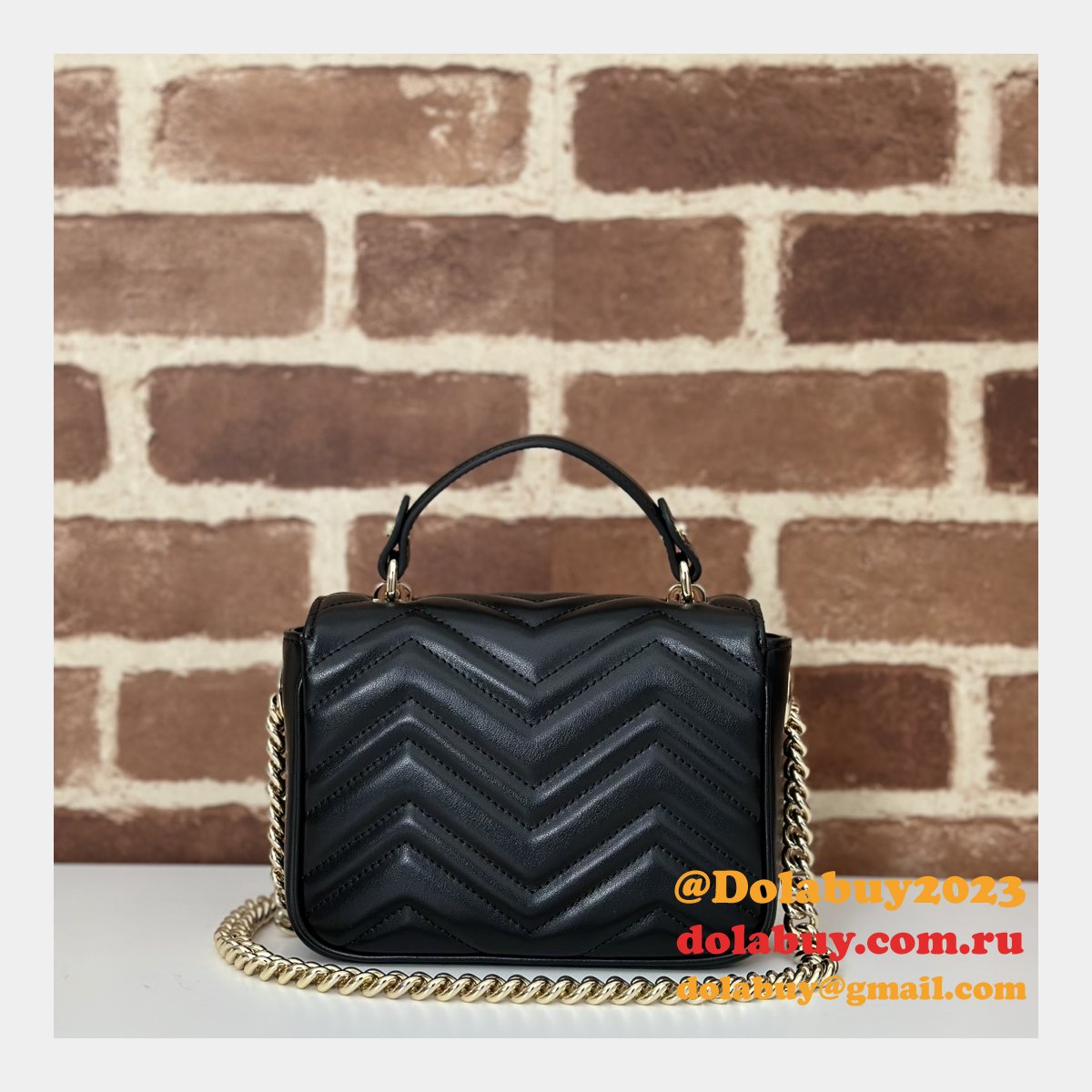 best gg marmont G*u*i 811238 top handle knockoff bag