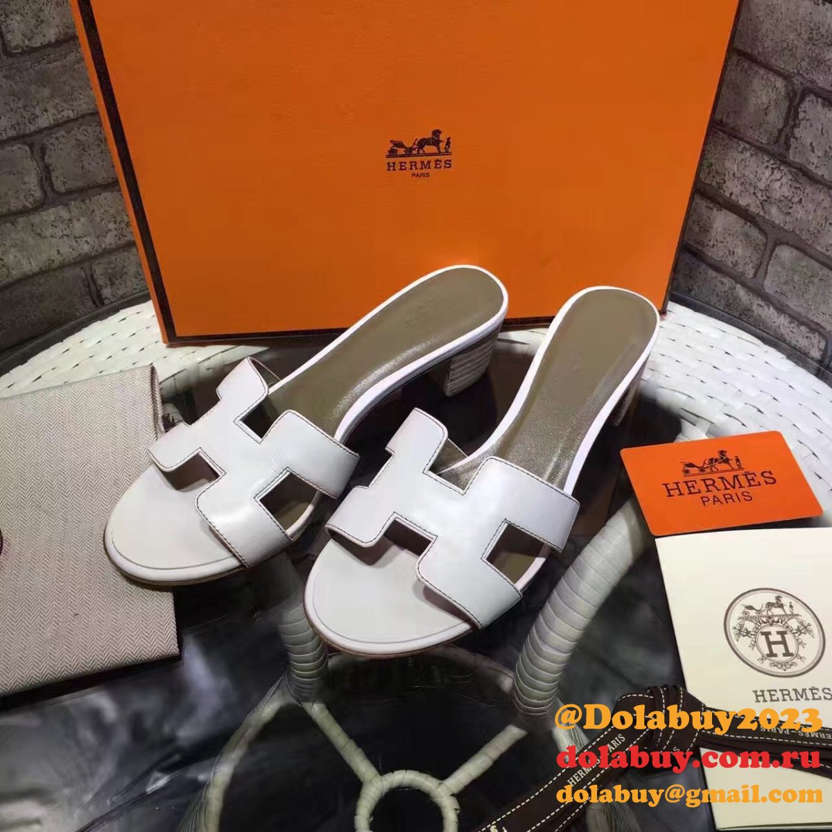 Hermes Women''s Flats Slippers 013