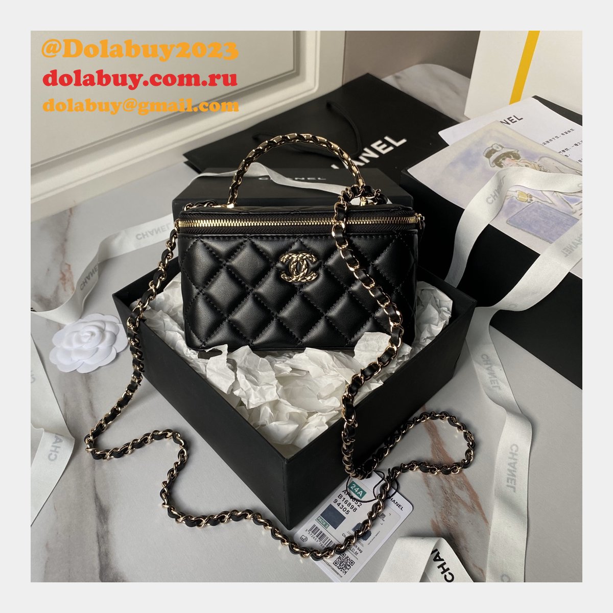 Luxury Replica Crossbody Shoulder Cosmetic Case Vanity Box Tote AP4052 Bags