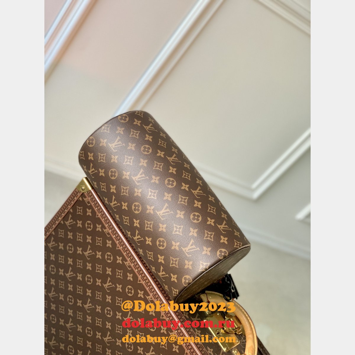 Soft Polochon Louis Vuitton Replica M46691 Monogram Macassar Canvas