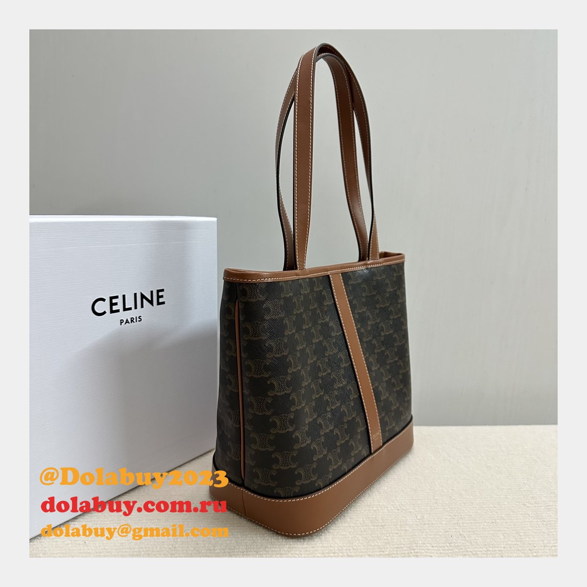 Cheap SMALL CELINE TRIOMPHE CANVAS CABAS bag