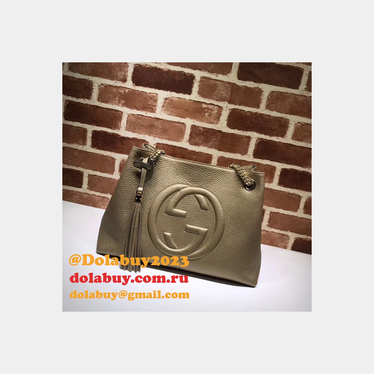 7 star G*u*i replica soho leather shoulder 308982 bag